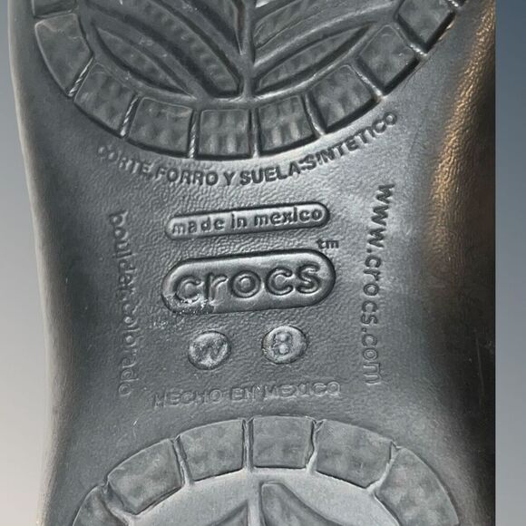 Crocs Kadee Black Ballet Flats Comfort Shoes Slingback Size 8 - Picture 6 of 7